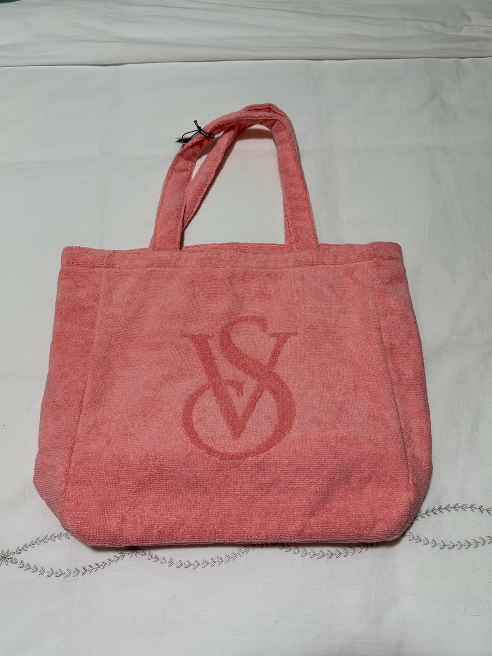 Victoria's Secret Coral Pink Terry Tote